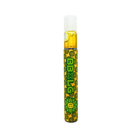 Sour Papaya THCa live rosin 0.5ML disposable by BBXLG with ripe papaya, mango, sour citrus, earthy herb, and light fuel hybrid flavor notes