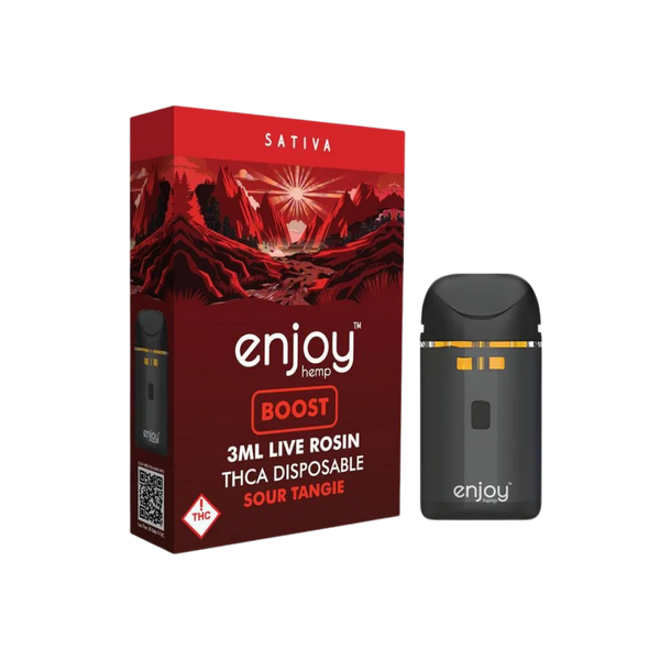 enjoy disposable vape Sour Tangie (Boost) THCA Live Rosin by Hemp 3ML VAPE ACCESSORIES Choose Your Ohm Level:Pack of 5 - 0.15 PnP VM6 Watermelon Ice - Back