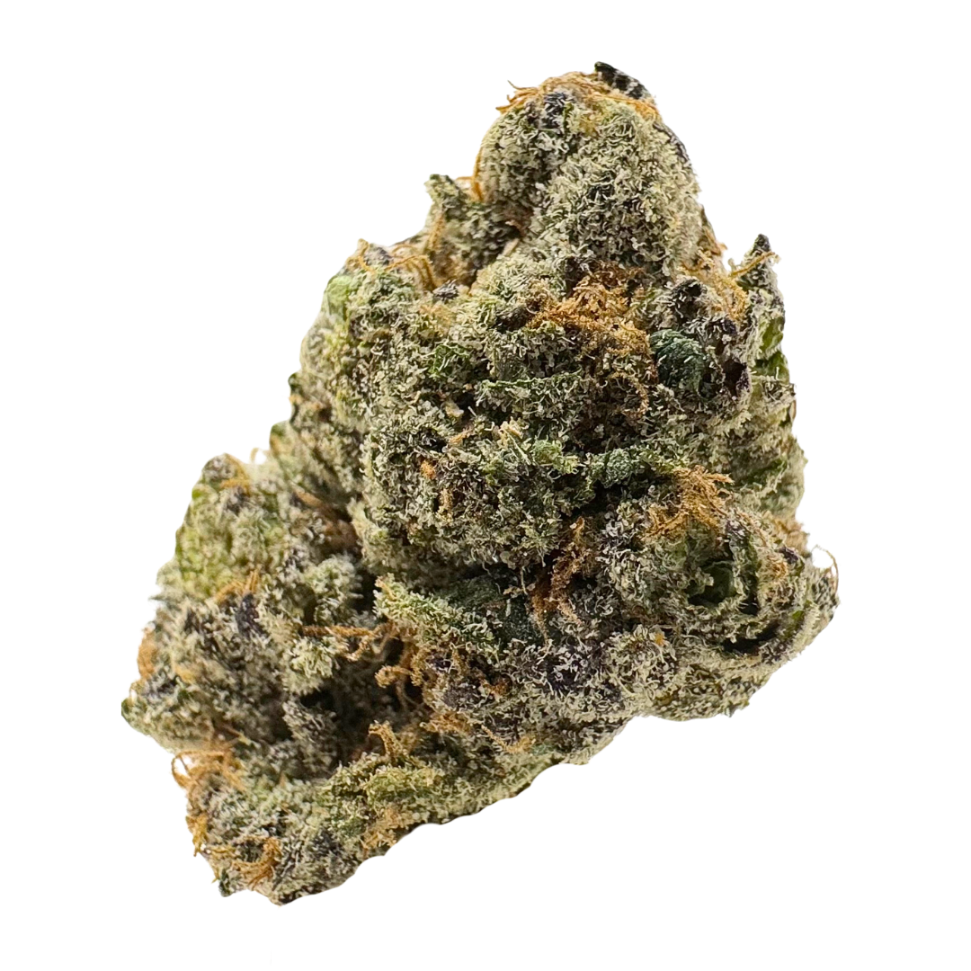 Space Cake indica strain exotic THCa flower with sweet nutty flavor, earthy aroma, and calming sleepy effects available for fast shipping or Nashville delivery.