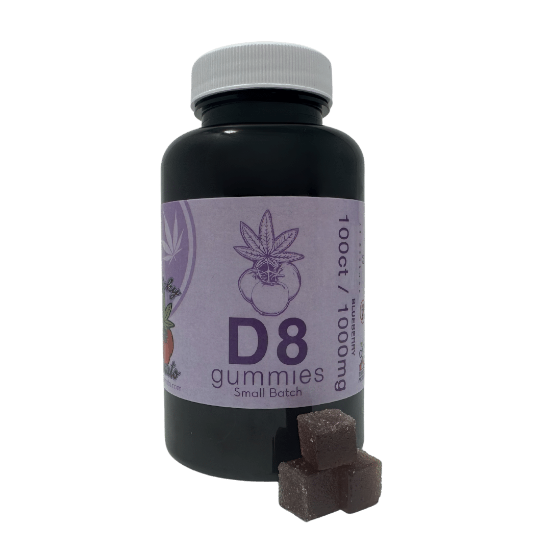 Sticky Tomato’s Blueberry Delta-8 Gummies offer sweet blueberry flavor and calming, indica-like effects. Made in Nashville by Craft Cannabis.