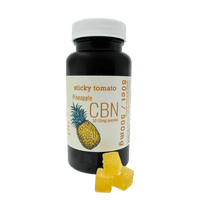 Sticky Tomato’s Pineapple CBN Gummies offer sweet pineapple flavor and 10mg CBN per gummy for THC-free relaxation. Made in Nashville.