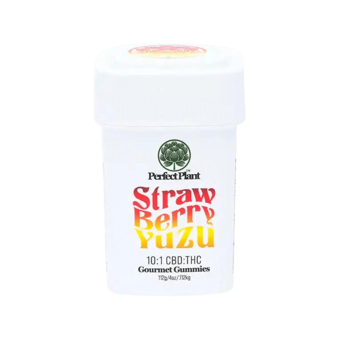 Strawberry Yuzu Microdose 10:1 CBD Gummies by Perfect Plant. On-demand delivery by Consider It Flowers.