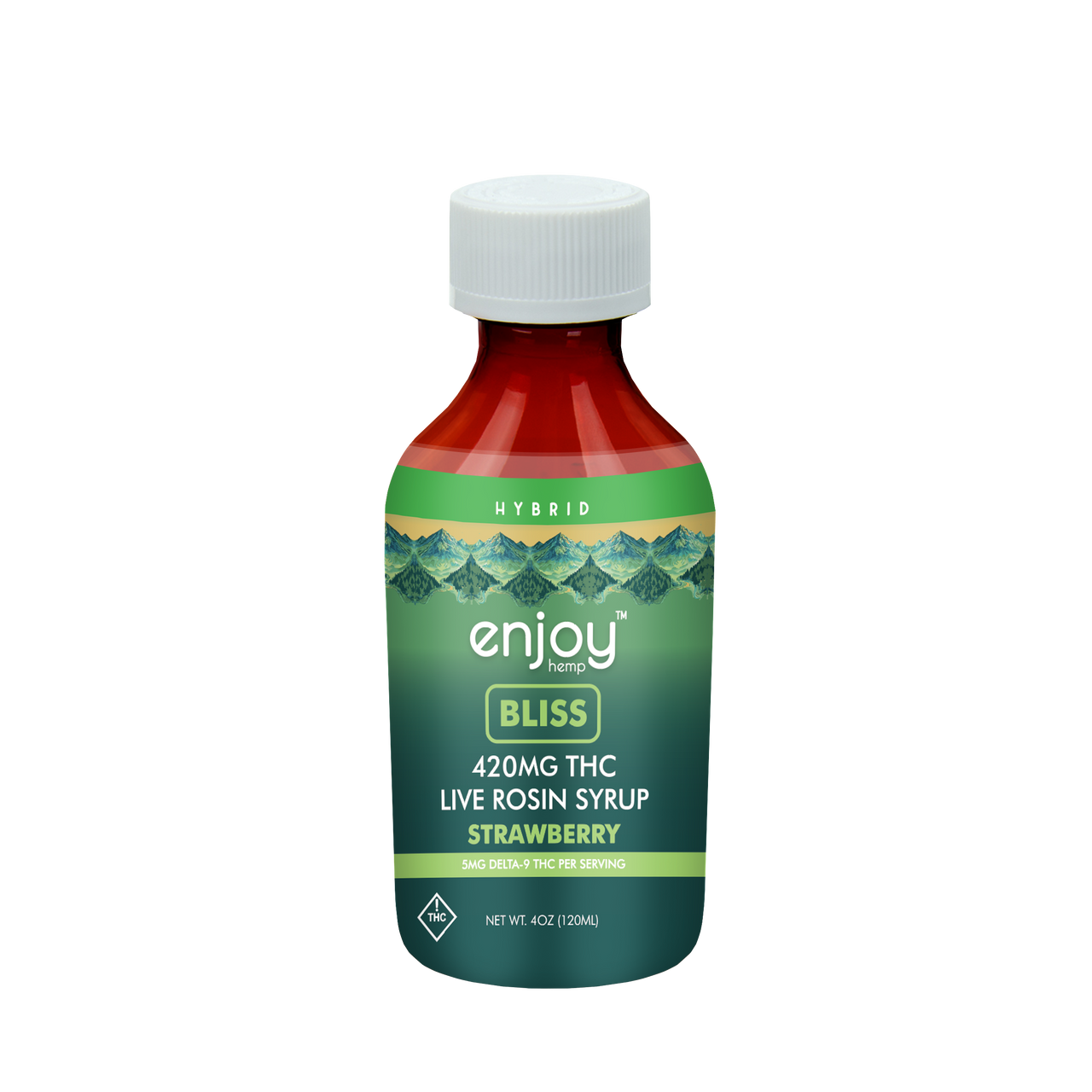 Strawberry Bliss Live Rosin Syrup by Enjoy Hemp (1 Bottle) 420 MG THC