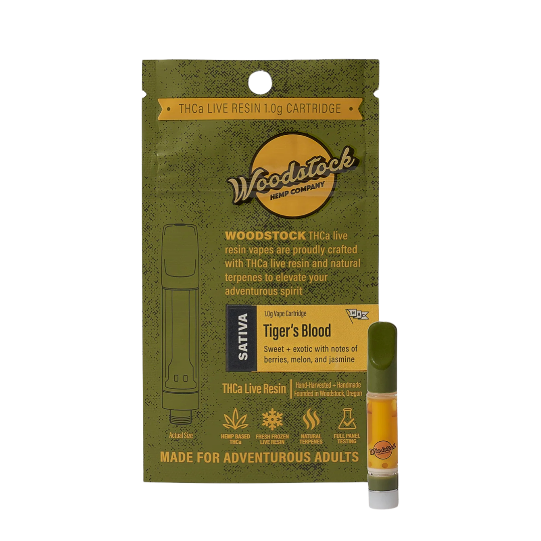 Tiger's Blood THCA Live Resin 1G Cartridge by Woodstock