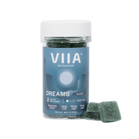 Dreams Sleep Gummies in Passionfruit flavor with 2mg THC, 90mg CBD, and 15mg CBN. Microdosed nighttime support for deep, restorative sleep.