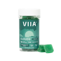 Cloud 9 Relief Gummies with 10mg THC and 50mg CBD in Watermelon Wave flavor. High-dose calm and euphoria for experienced users.