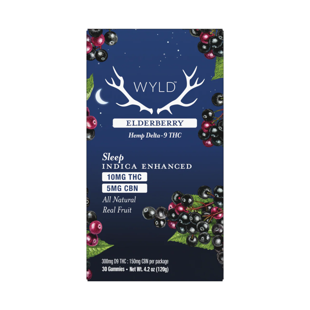 WYLD Elderberry 30CT THC + CBN edibles now available in Nashville. Shop WYLD gummies online with fast, discreet nationwide shipping.