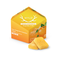 WYLD Sour Tangerine THC gummies 10ct with bright citrus flavor and balanced hybrid effects, buy edibles online with fast Nashville delivery.