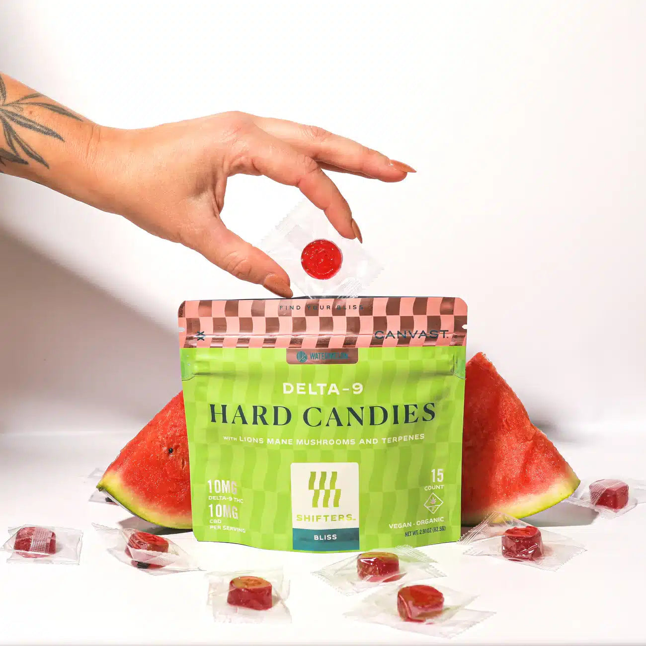 Watermelon Shifters Hard Candies by Canvast Supply Co. (15 CT)