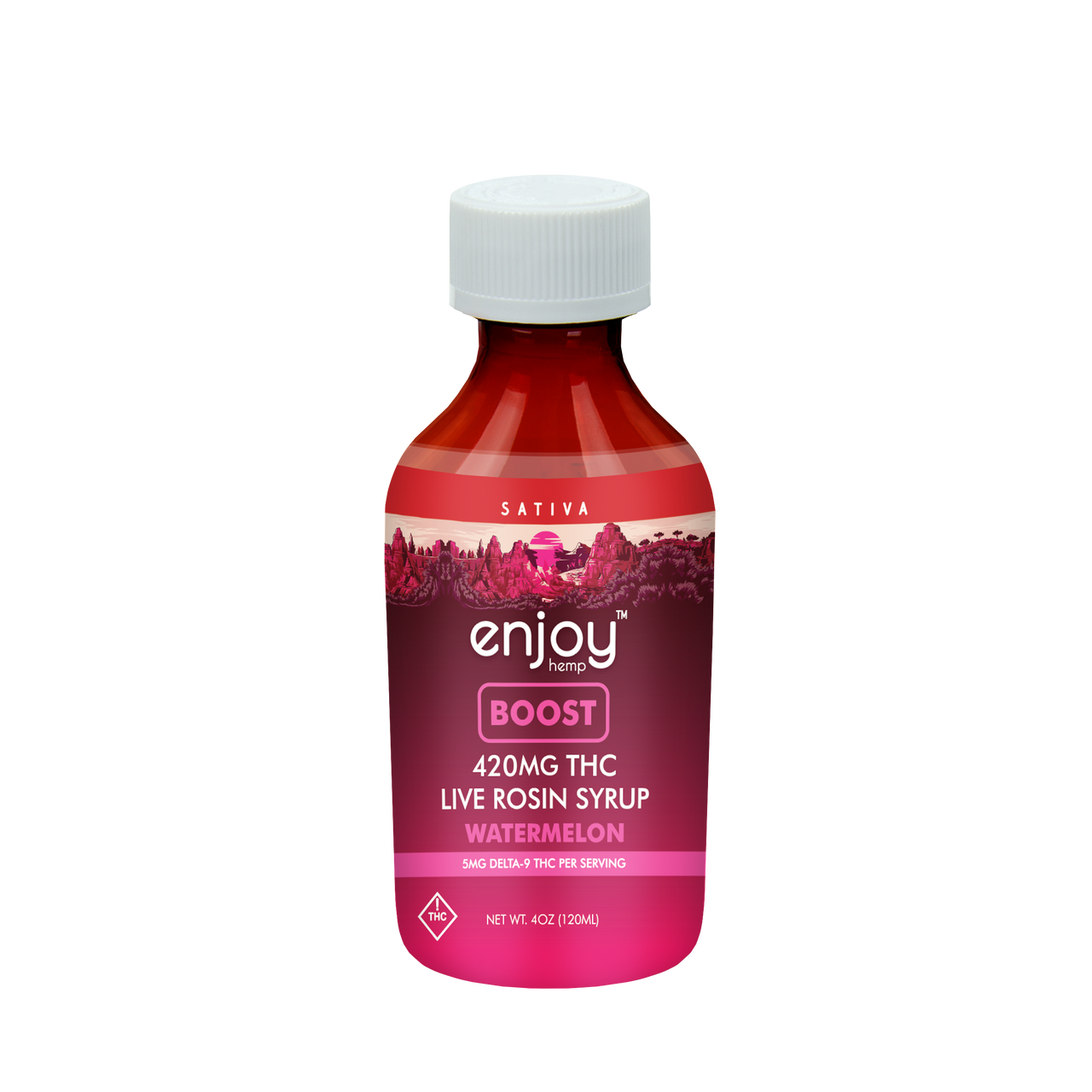 Watermelon Boost Syrup by Enjoy Hemp (1 Bottle) 420 MG THC