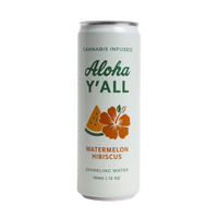 Watermelon Hibiscus Sparkling Water by Aloha Y'all 10 MG THC