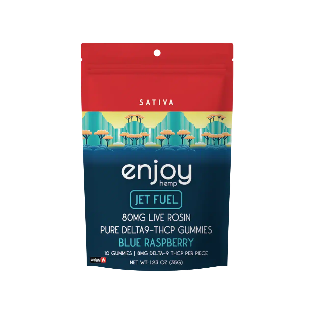 Jet Fuel Mega Potency Pure THCP Gummies by Enjoy Hemp (10 CT) 80 MG THCP`