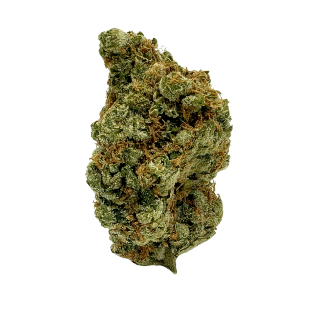Bright green THCA buds, dense and chunky with orange hairs and crystals. Gassy, skunky aroma with a cheesy twist. Fresh and potent.