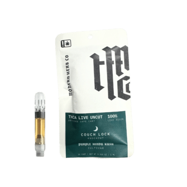 Ultra-premium vape with pure THCA live resin from Purple Hindu Kush. Sedative body buzz, peaceful thoughts, sweet grape, and spicy herb flavors.